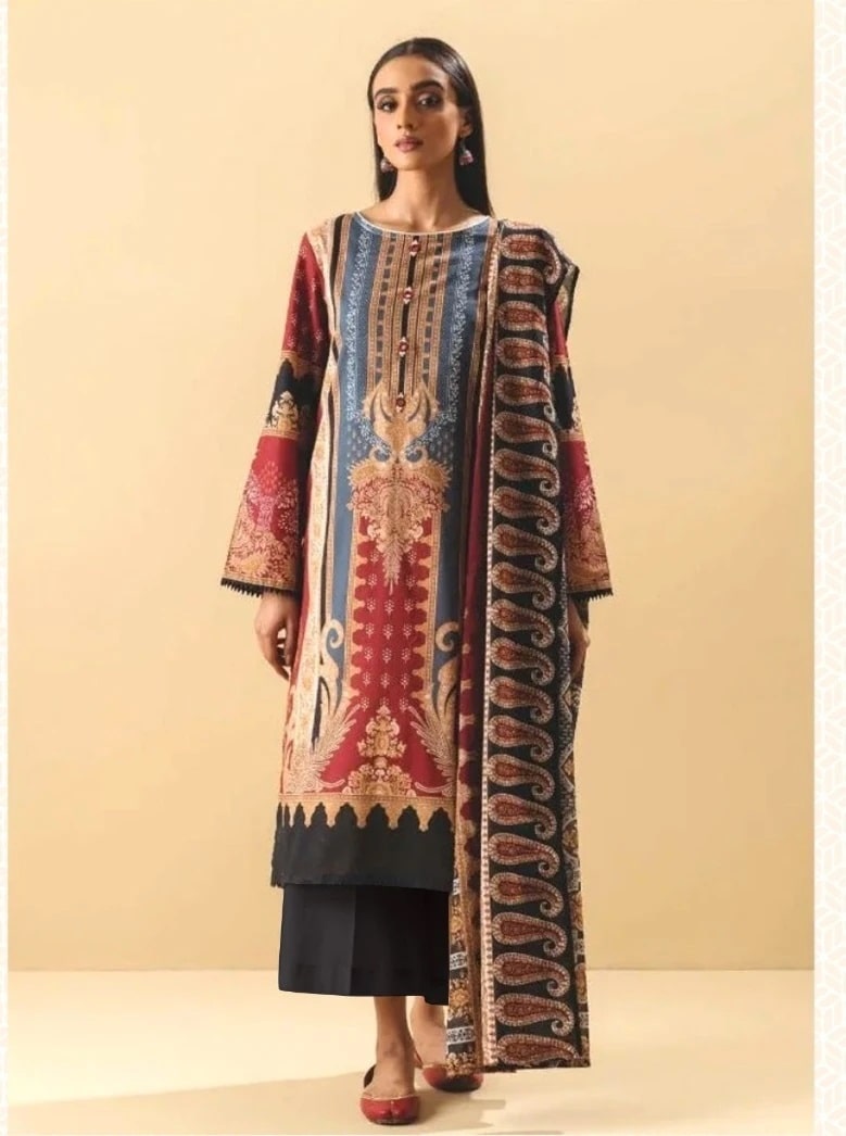 Shraddha Vintage Vol 12 Pakistani Salwar Suits And Chiffon Dupatta Set