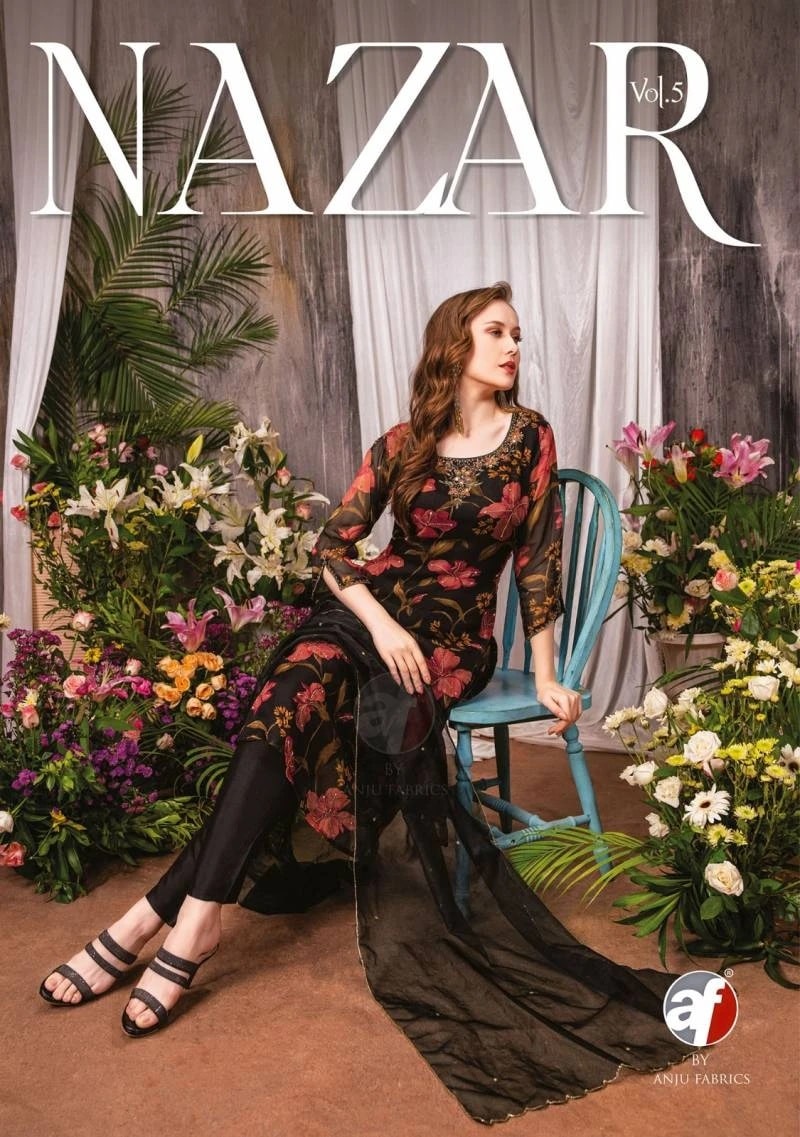 Af Nazar Vol 5 Printed Festive Wear Kurti Bottom With Dupatta Collection