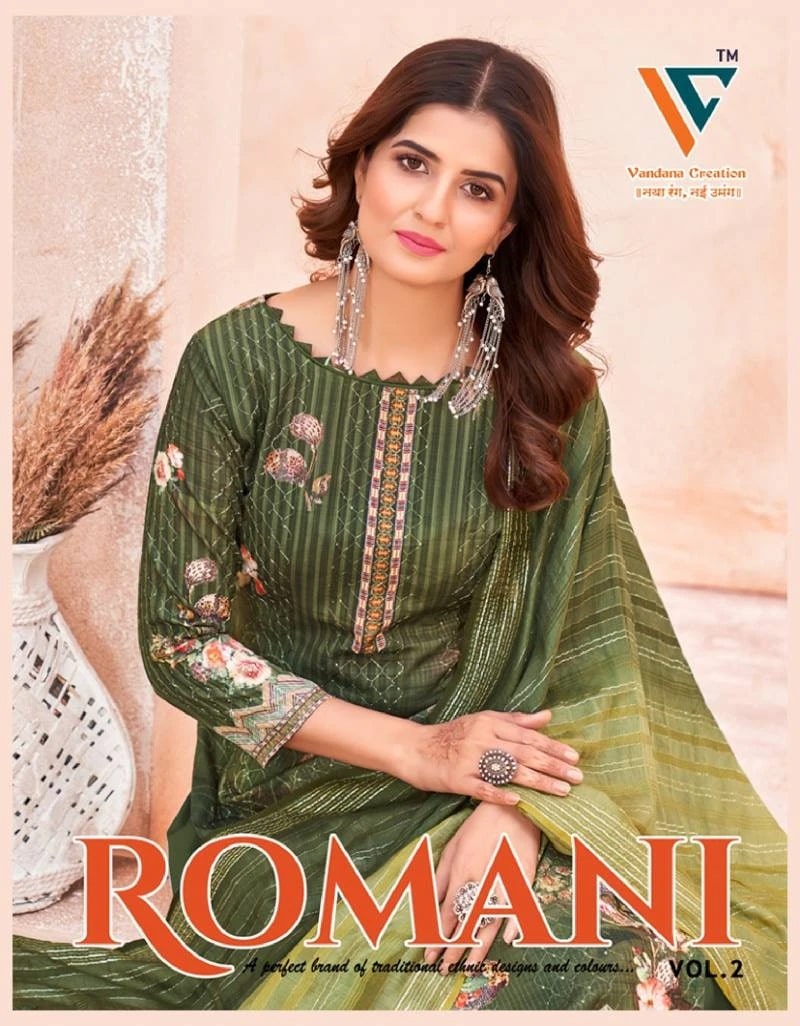 Vandana C Romani Vol 2 Printed Cotton Wholesale Dress Material Collection