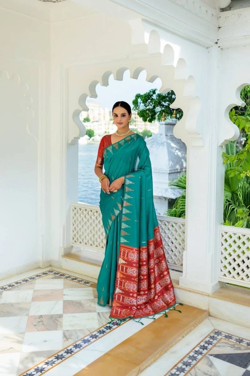 Vt 5037 Soft Tussar Silk Weaves Saree Collection