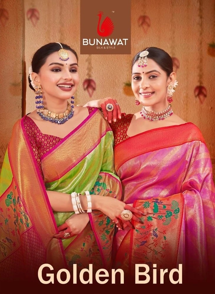 Bunawat Golden Bird Paithani Pure Silk Saree Collection