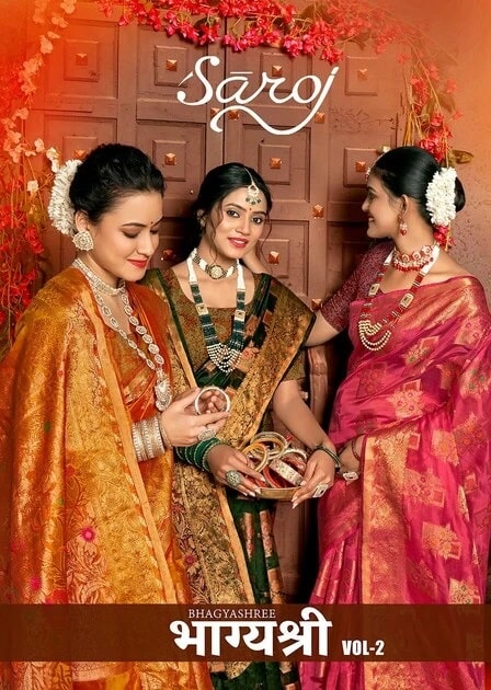 Saroj Bhagyashree Vol 2 Latest Designer Saree Wholesaler