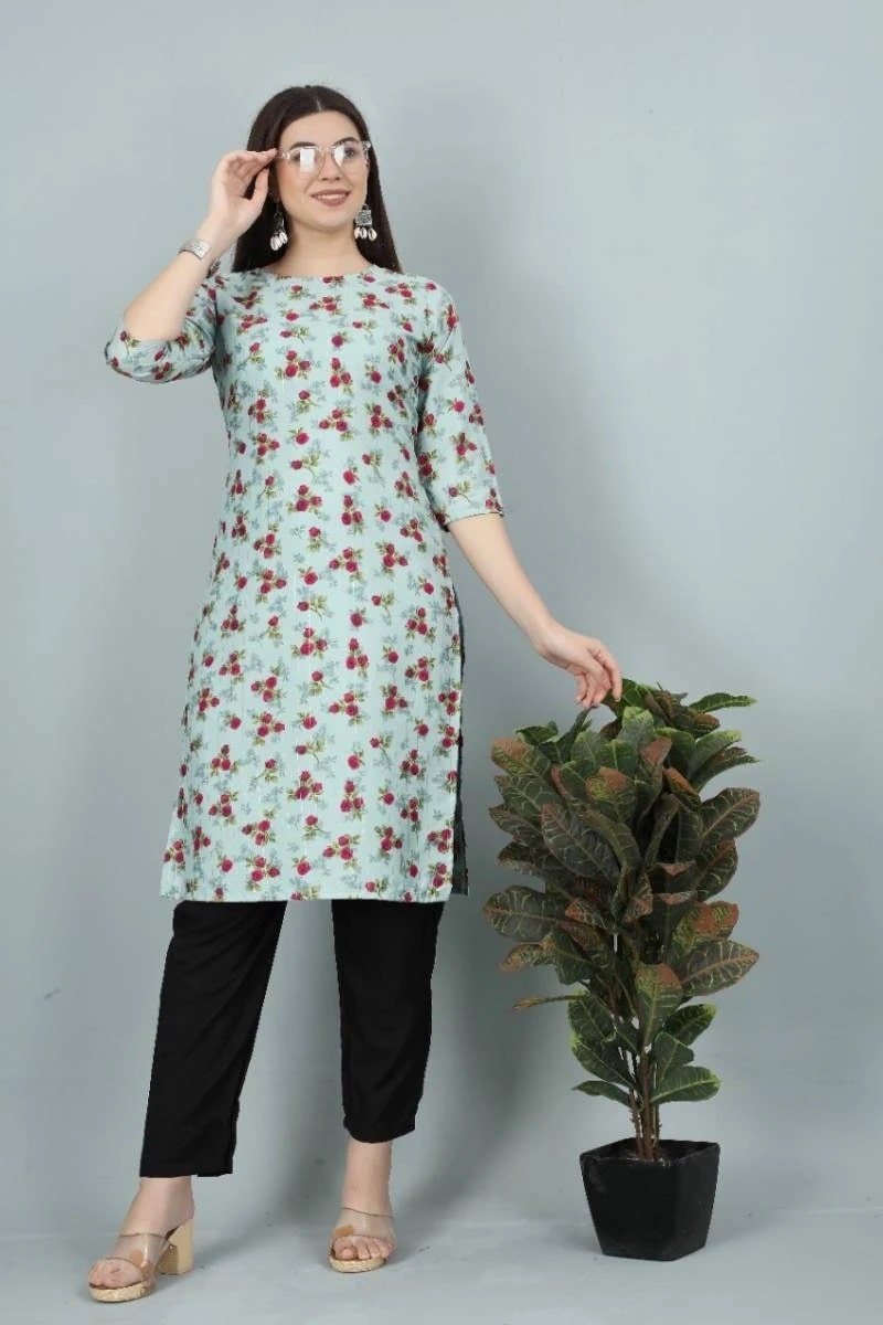 Crepe 01 Daily wear Printed Low Price Kurti Wholesale
