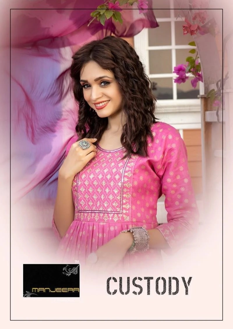 Manjeera Custody Naira Cut Kurti Pant With Dupatta Wholesale