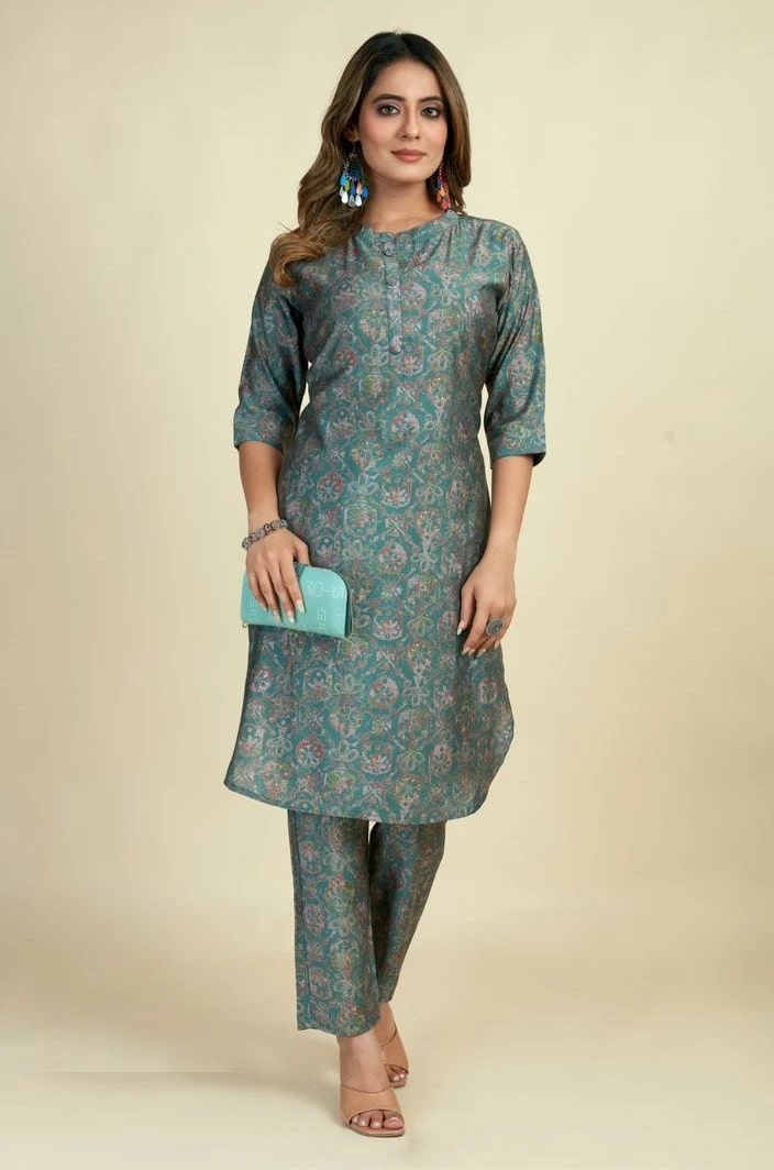Seamore Prisha One Modal Foil Print Kurti With Pant Collection