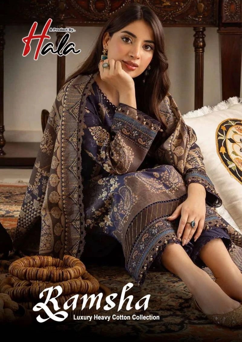 Hala Ramsha 1 Exclusive Heavy Cotton Dress Material Collection
