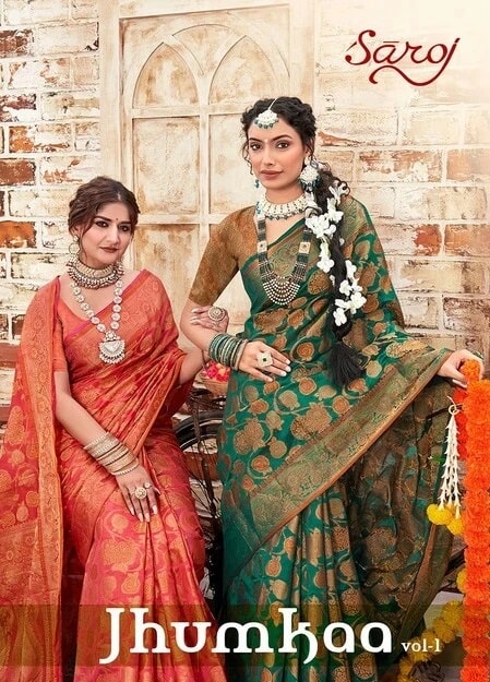 Saroj Jumkaa Vol 1 Soft Organza Fancy Saree Catalog