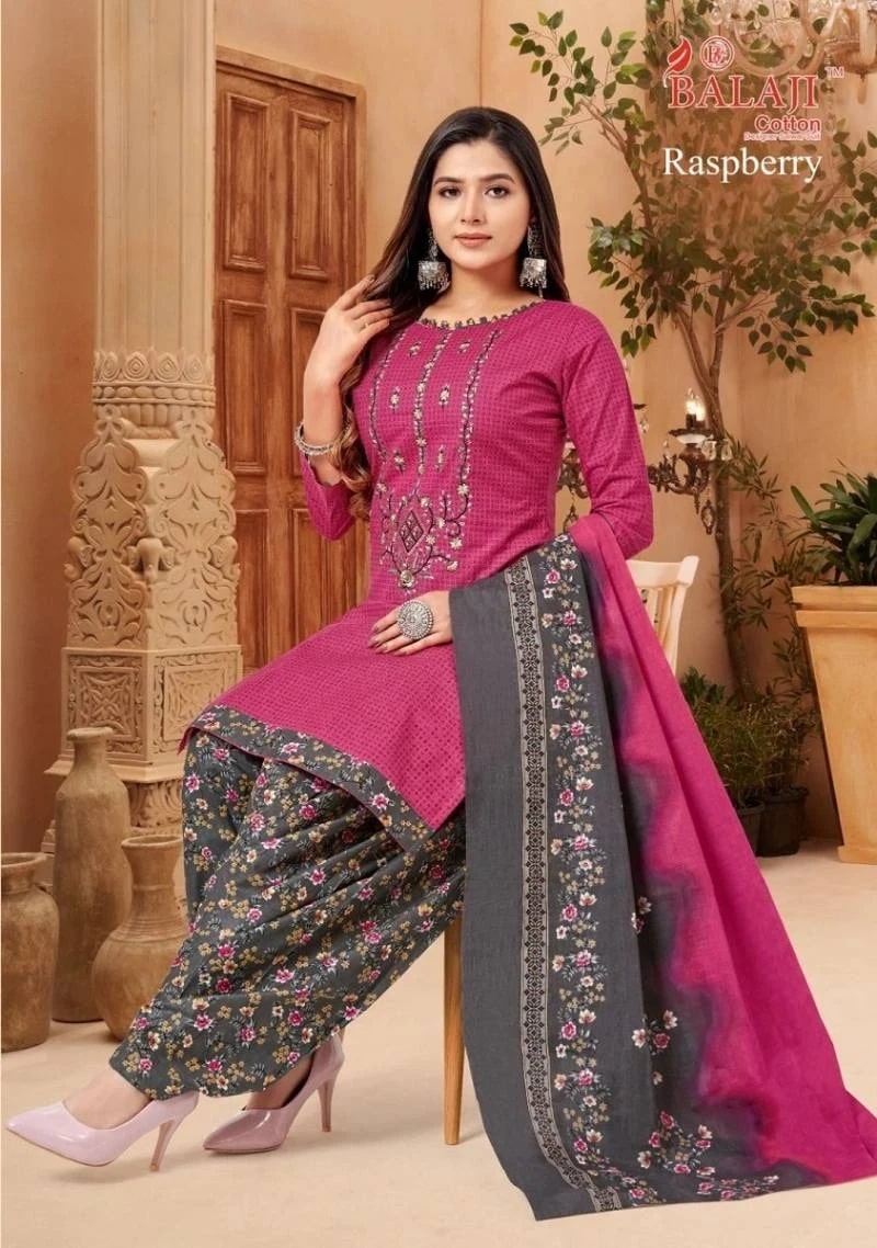 Balaji Rasberry Vol 14 Embroidery Cotton Dress Material Collection