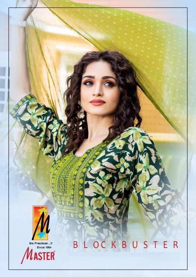 Master Block Buster Designer Naira Cut Kurti Bottom With Dupatta Collection