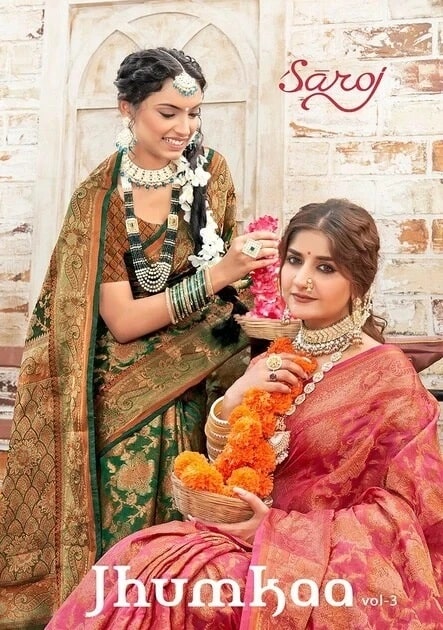 Saroj Jhumkaa Vol 3 Pure Silk Saree Wholesalers
