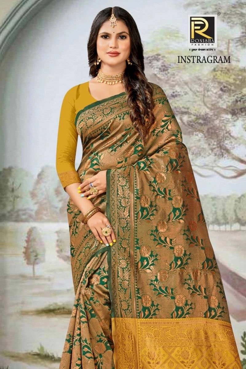 Ronisha Instragram Fancy Designer Banarasi Silk Sarees Collection