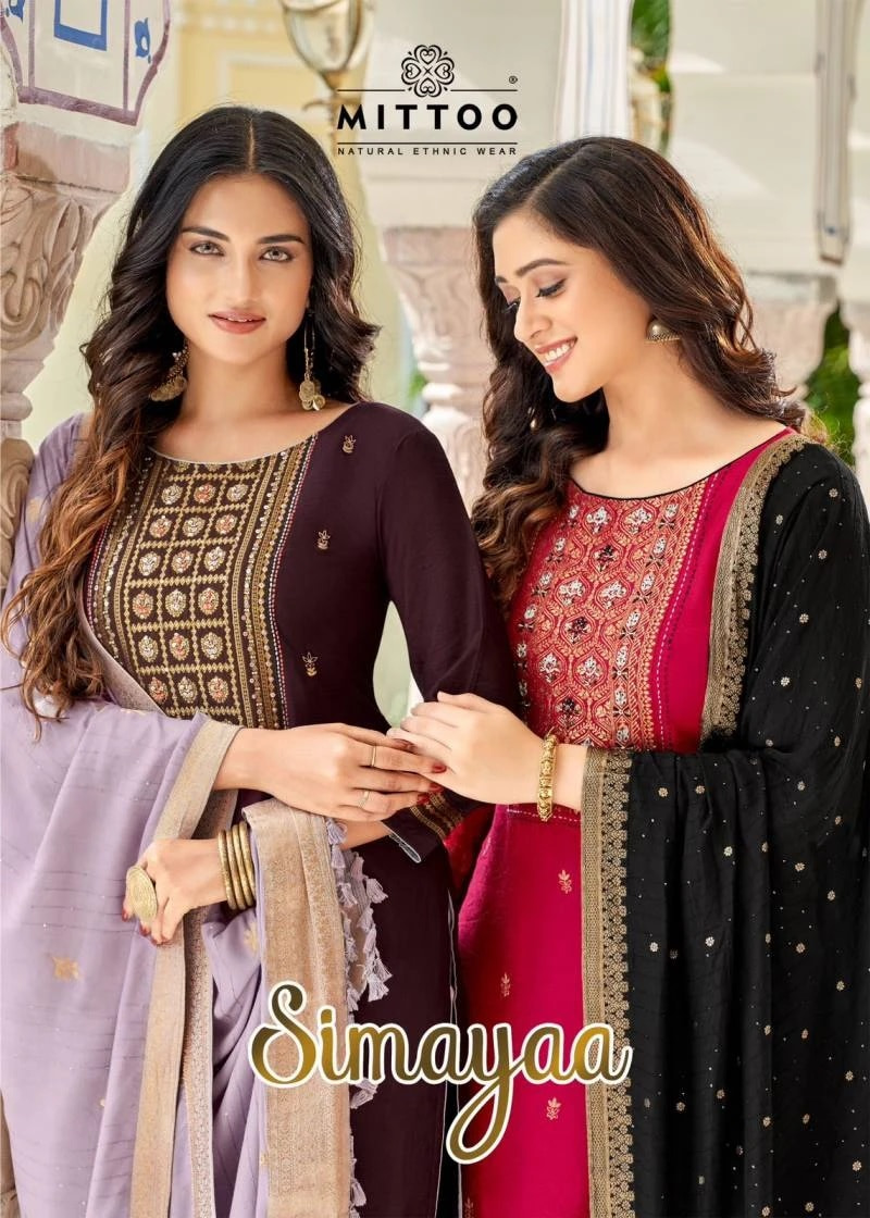 Mittoo Simayaa Viscose Kurti Bottom With Dupatta Collection