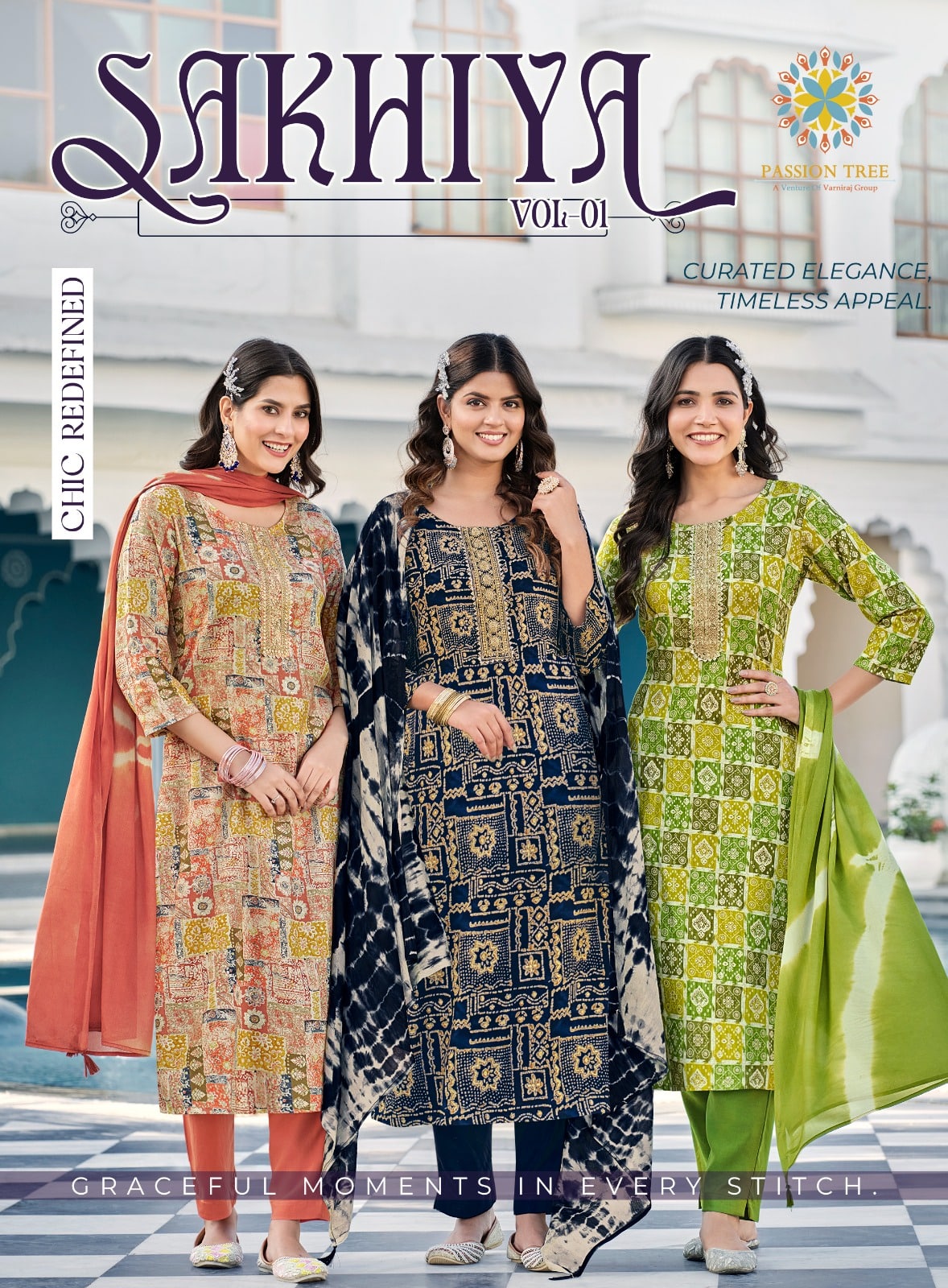 Passion Tree Sakhiya vol 1 Straight Kurti Pant With Dupatta Set