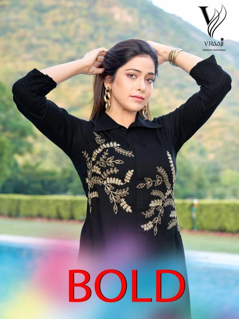 V Raaji Bold Viscose Fancy Western Wear Stylish Tops Collection