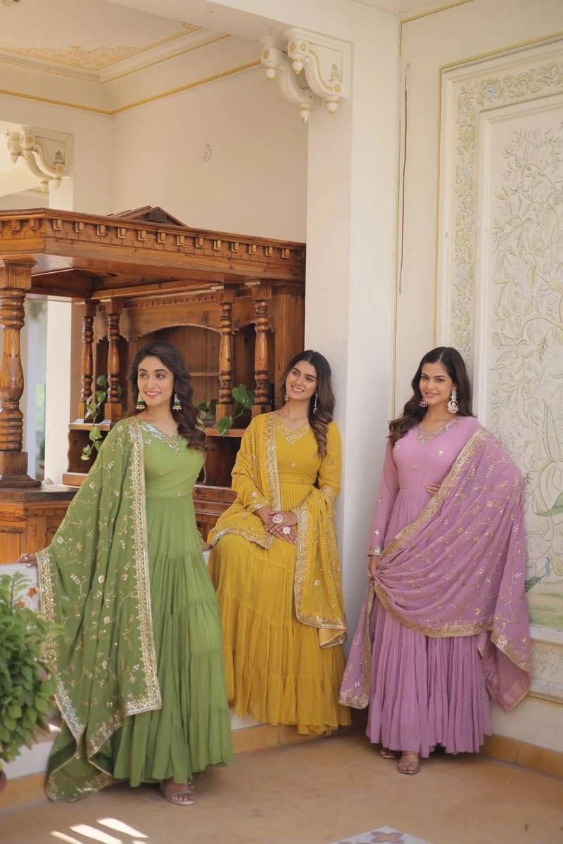 Vamika Vol 26 Embroidered Designer Gown With Dupatta Collection