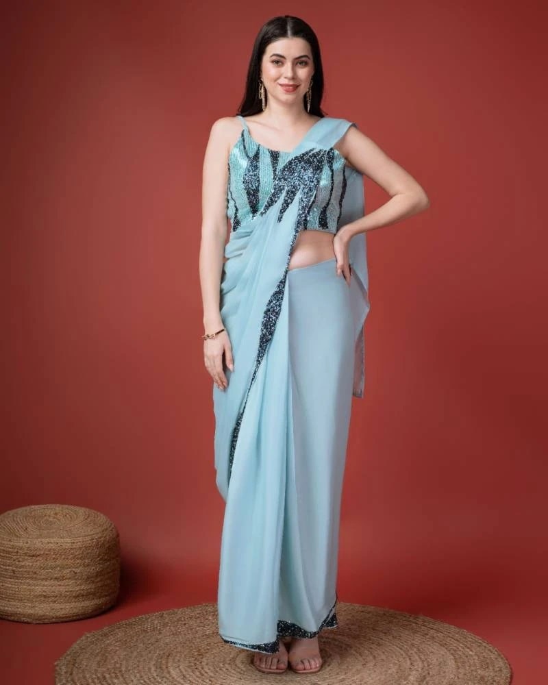Amoha Trendz 313 Designer Ready To Wear Saree Collection