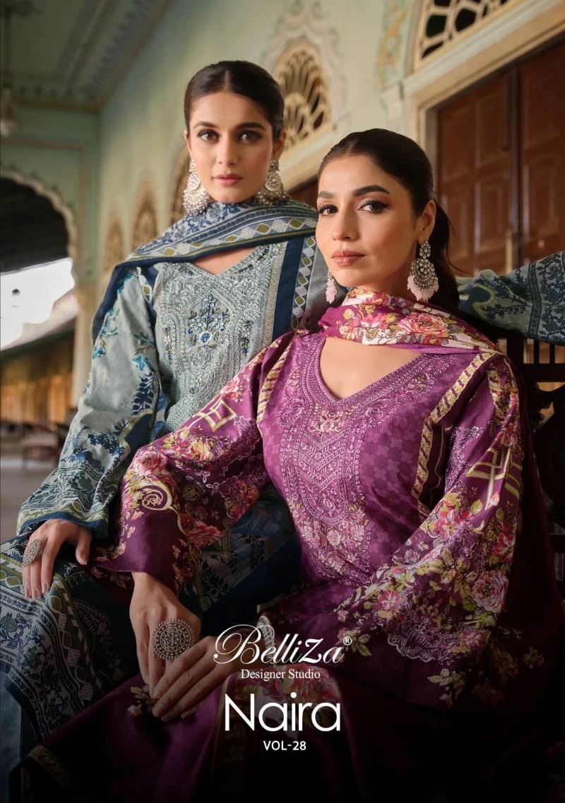 Belliza Naira Vol 28 Pure Cotton Printed Dress Material Wholesaler