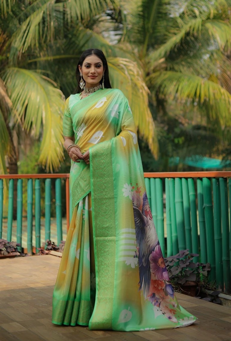 Sc Saanvi Designer Art Silk Printed Saree Collection