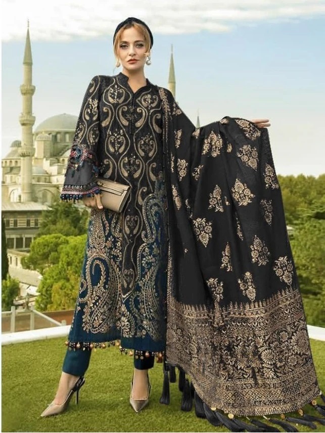 Hazzel Maria B Lawn Collection 071 Pakistani Suits Cotton Dupatta