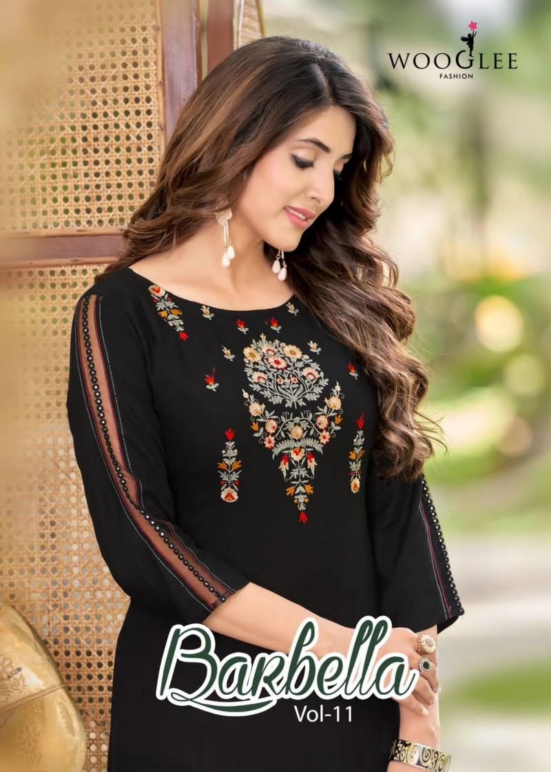 Wooglee Barbella Vol 11 Casual Wear Embroidery Kurti Collection