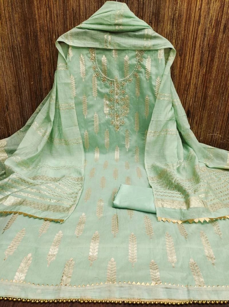 Modal Jacquard Hand Work 602 Designer Dress Material Collection