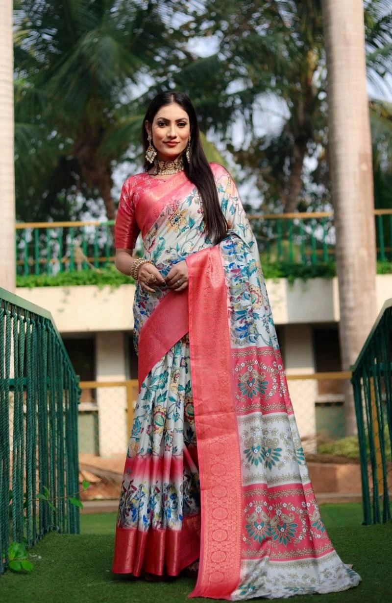 Sc Kajal Rich Digital Pallu Dola Silk Saree Wholesalers