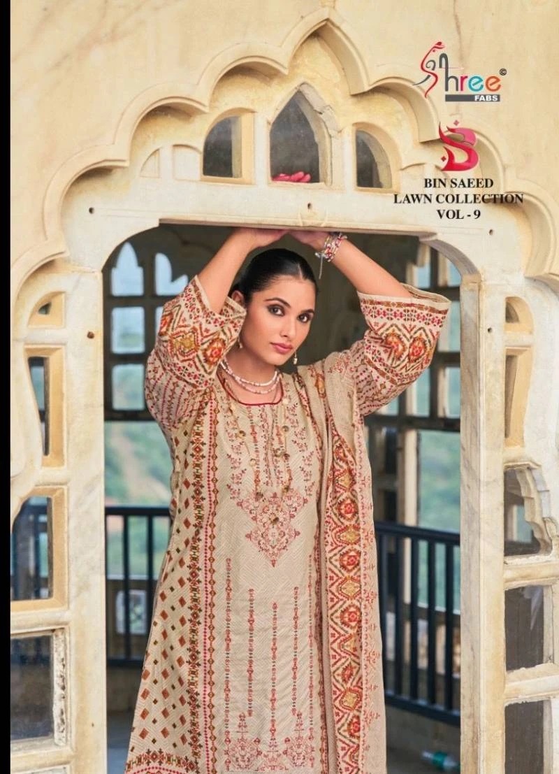 Shree Bin saeed Lawn Collection Vol 9 Pakistani Salwar Kameez