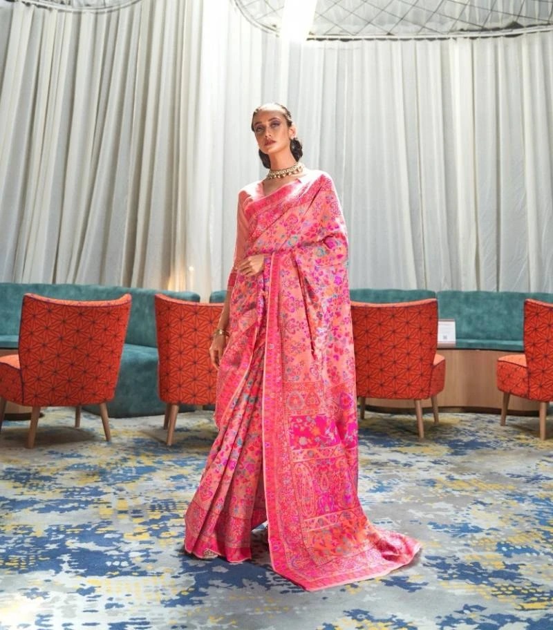 Rajtex Kashmira Weaving Wear Silk Handloom Saree Online