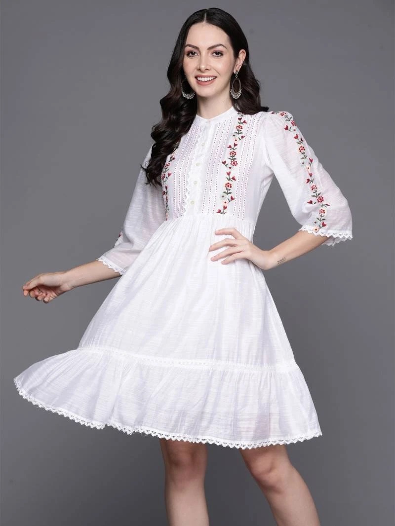 Indo Era 2395 Ethnic Motifs Party Wear A Line Dress Collection