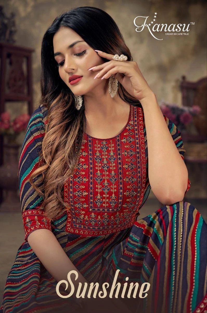 Kanasu Sunshine Rayon Printed Kurtis Wholesale Price