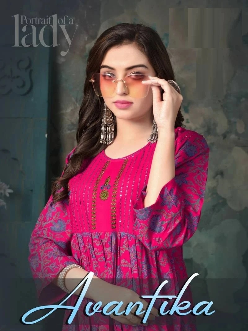 Trendy Avantika Fancy Long Flair Kurti Online
