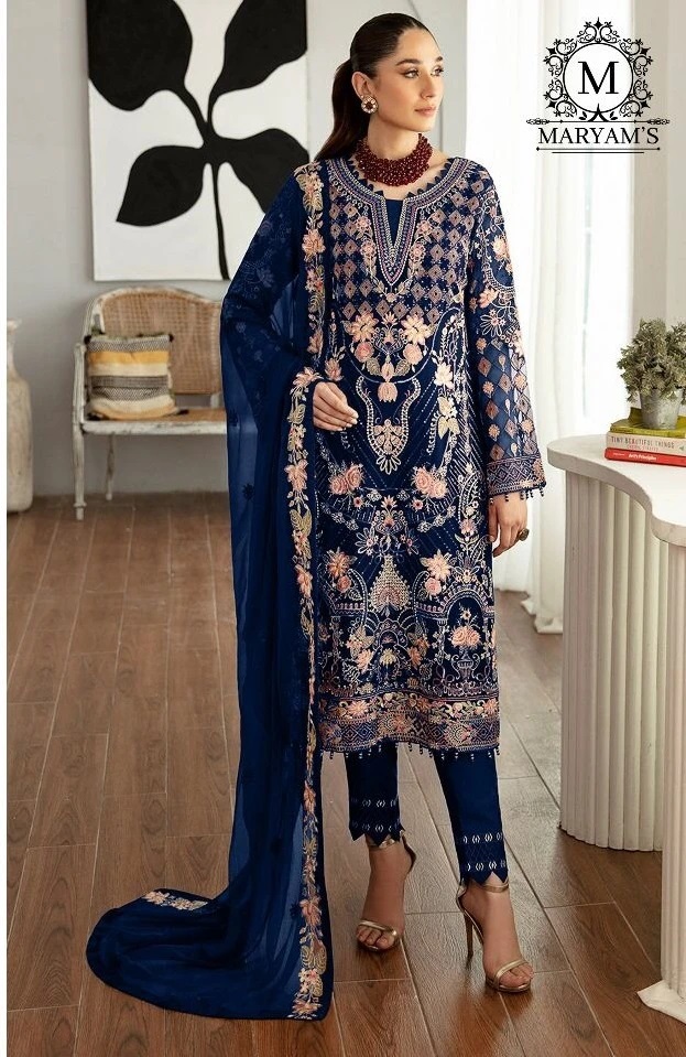 Maryams 162 Embroidery Salwar Kameez With Dupatta Collection