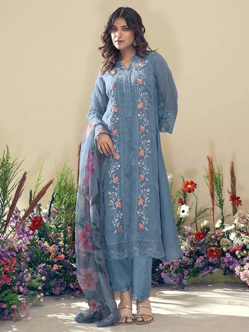 Indo Era 2384 Silk Regular Wear Kurti Pant With Dupatta Collection