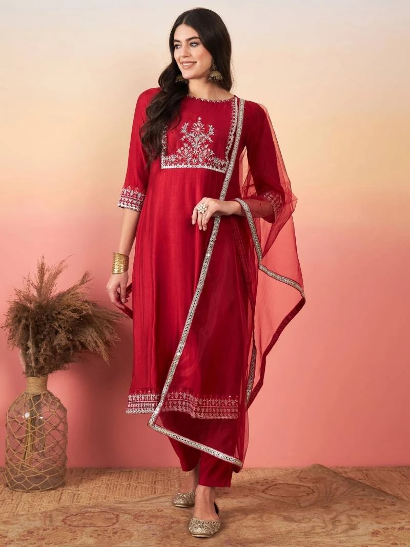 Indo Era 2403 Fancy Regular Wear Kurti With Pant And Dupatta