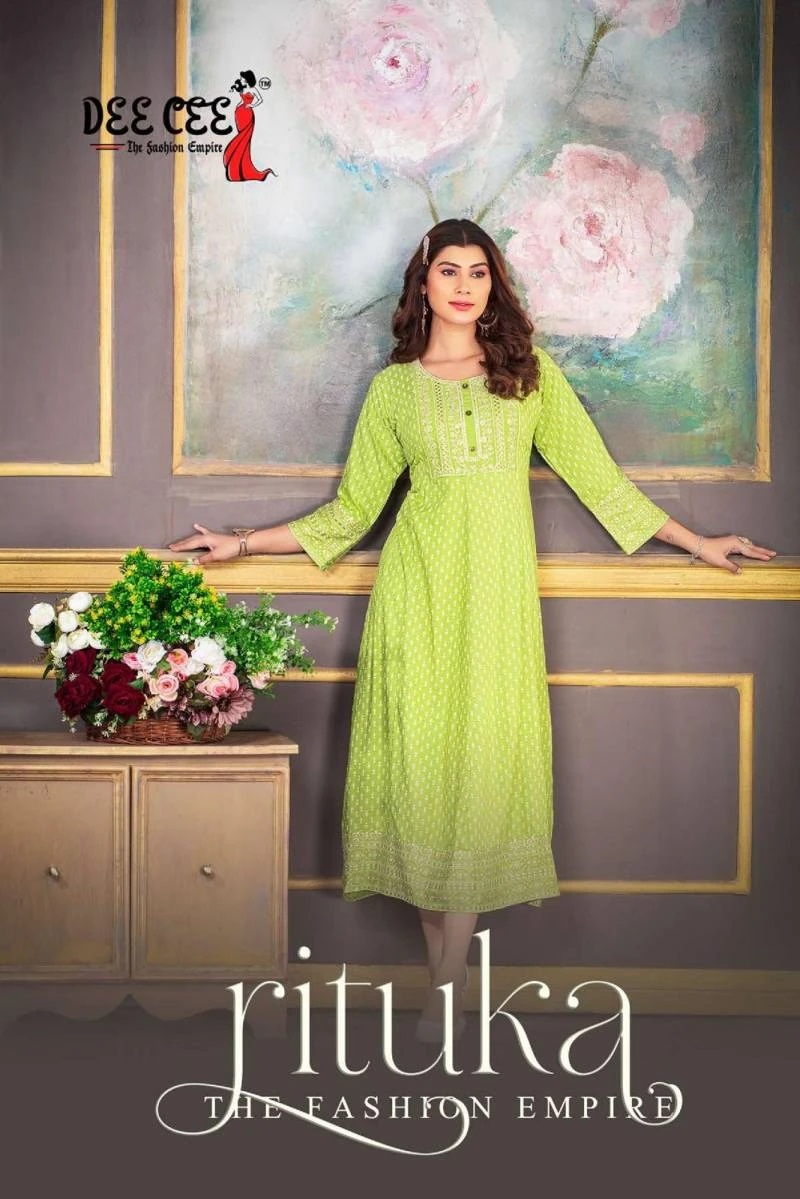 Deecee Rituka Rayon Designer Long Kurtis Collection