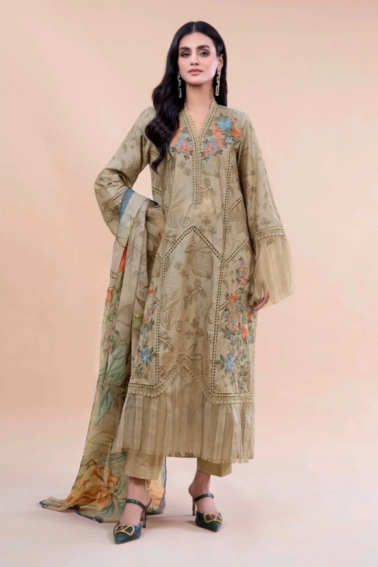 Taj 445 And 447 Pakistani Salwar Suits With Chiffon Dupatta