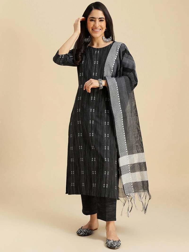 Riyana 45 Daily Wear Cotton Kurti Pant With Dupatta Wholesaler