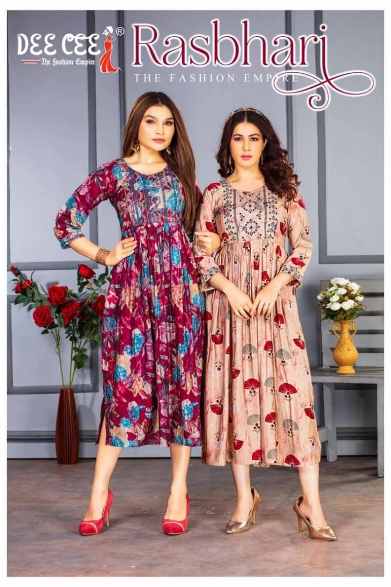 Deecee Rasbhari Designer Anarkali Kurti Catalog Wholesale