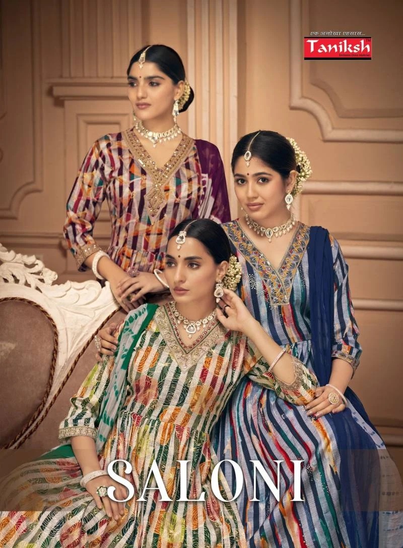 Tanishk Saloni Vol 1 Nayra Cut Kurti Pant With Dupatta Collection