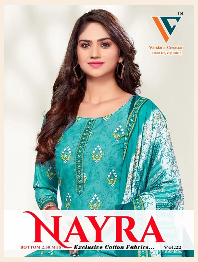 Vandana C Nayra Vol 22 Pure Cotton Dress Material Wholesale