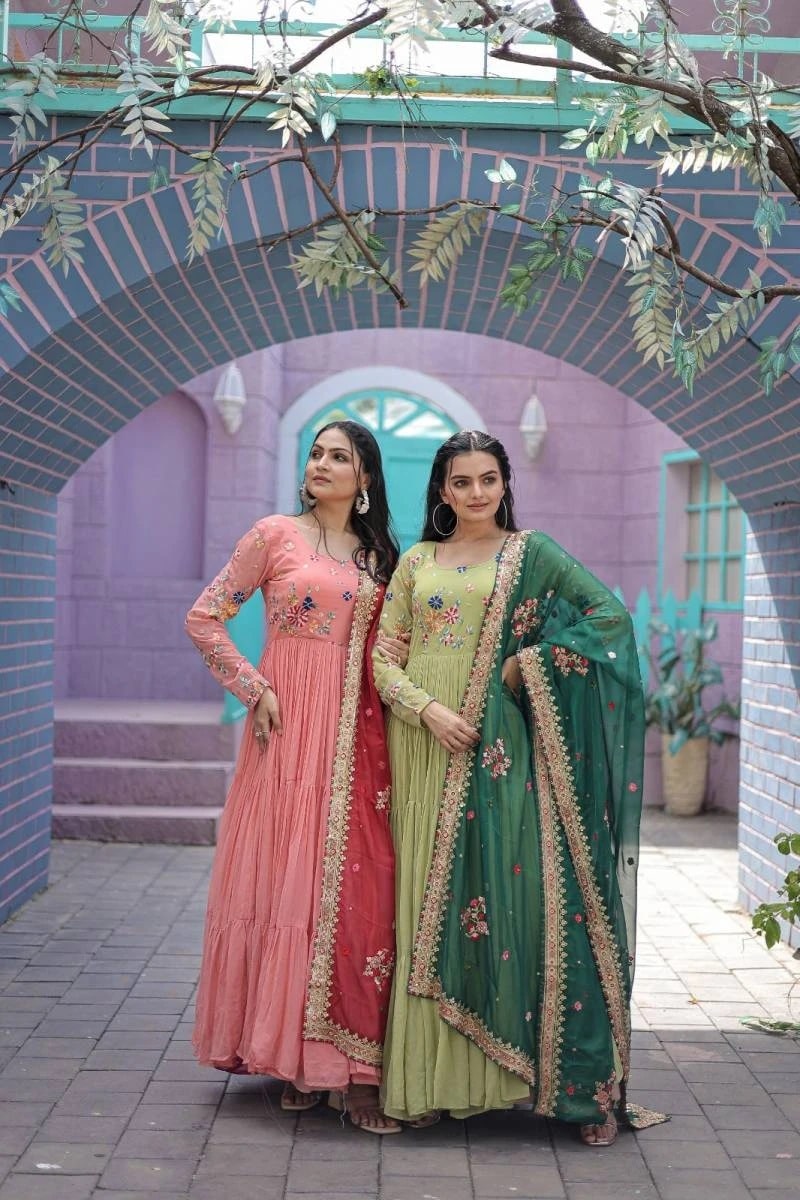 Daniel Vol 1 Embroidered Designer Gown With Dupatta Collection