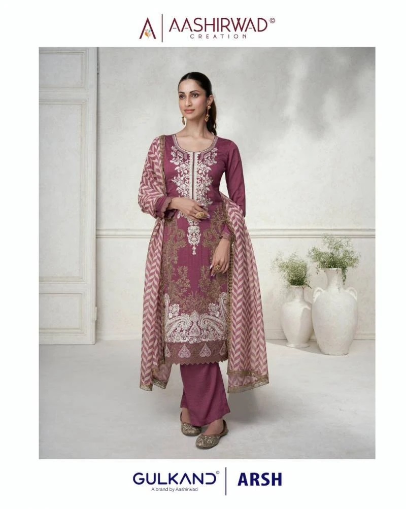 Aashirwad Gulkand Arsh Silk Readymade Dress Collection