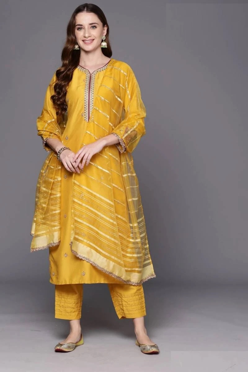 Indo Era 2418 Ethnic Casual Wear Kurti Pant With Dupatta Set