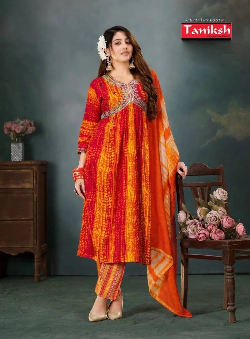 Taniksh Sakku Vol 4 Readymade Alia Cut Kurti Pant With Dupatta