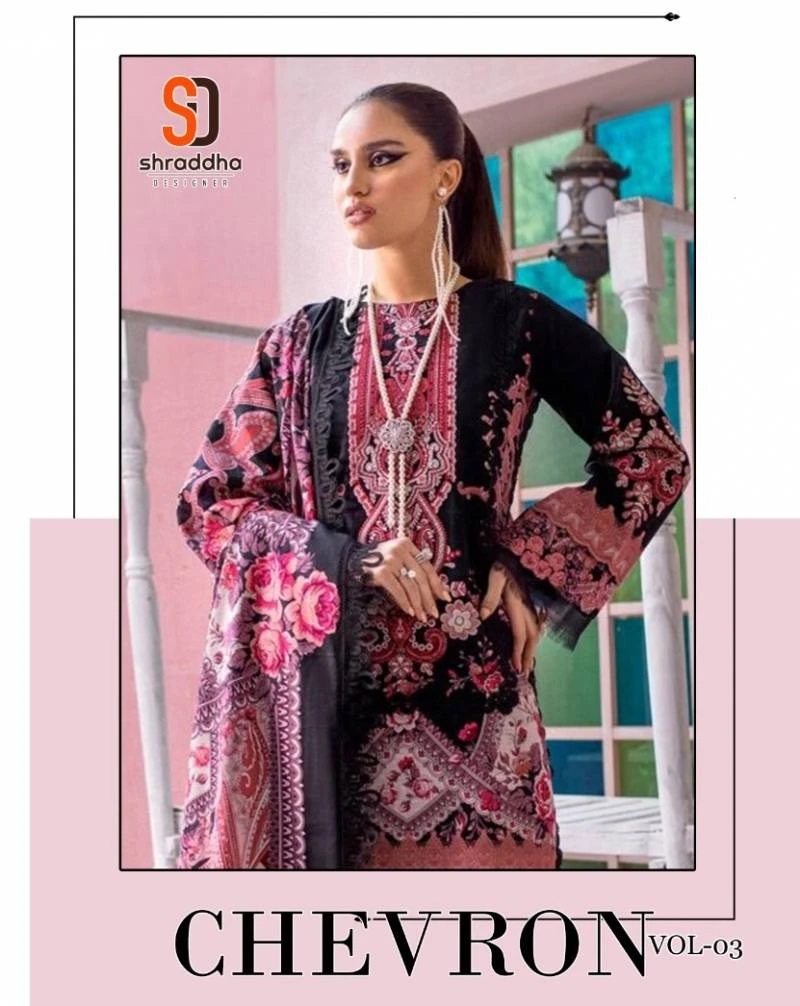 Shraddha Chevron Vol 3 Printed Pakistani Suits Wholesaler