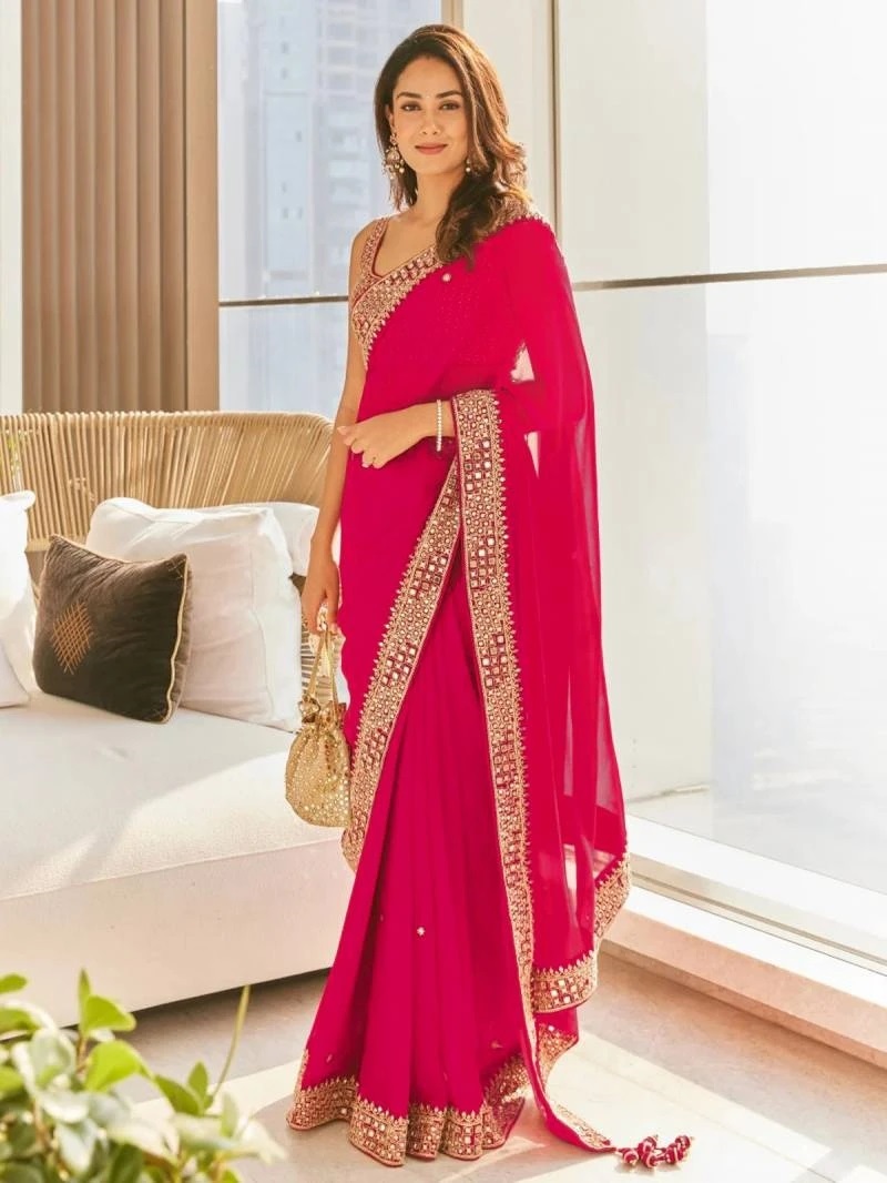 381 Beautiful Georgette Designer Sequence Saree Collection