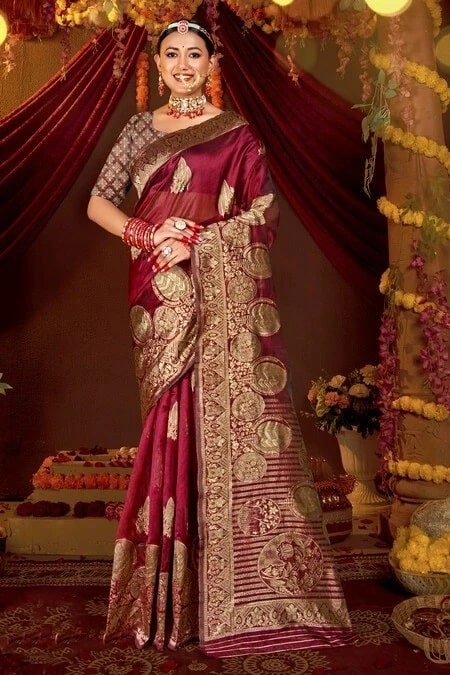 Saroj Sunaina Vol 4 Rich Pallu Orgenza Silk Saree Collection