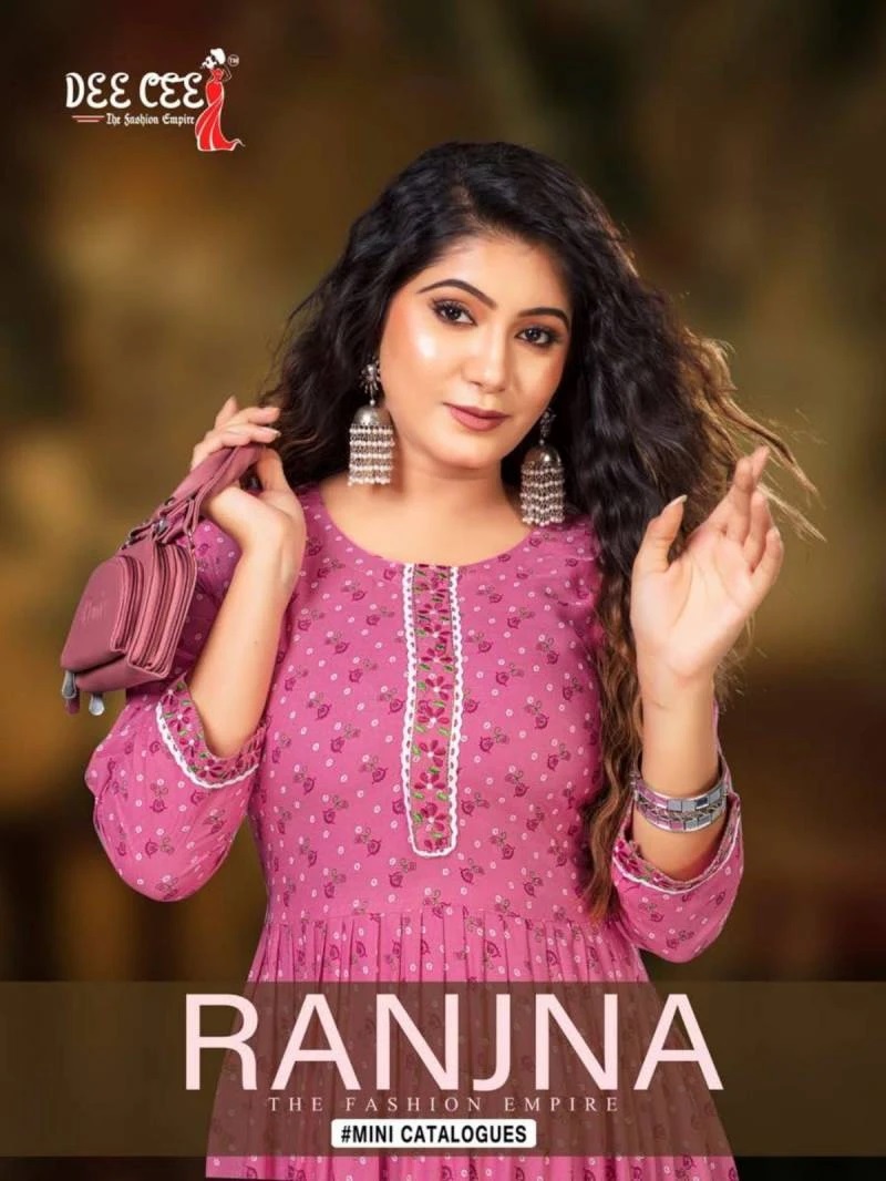 Deecee Ranjana Printed Stylish Casual Wear Long Kurti Collection