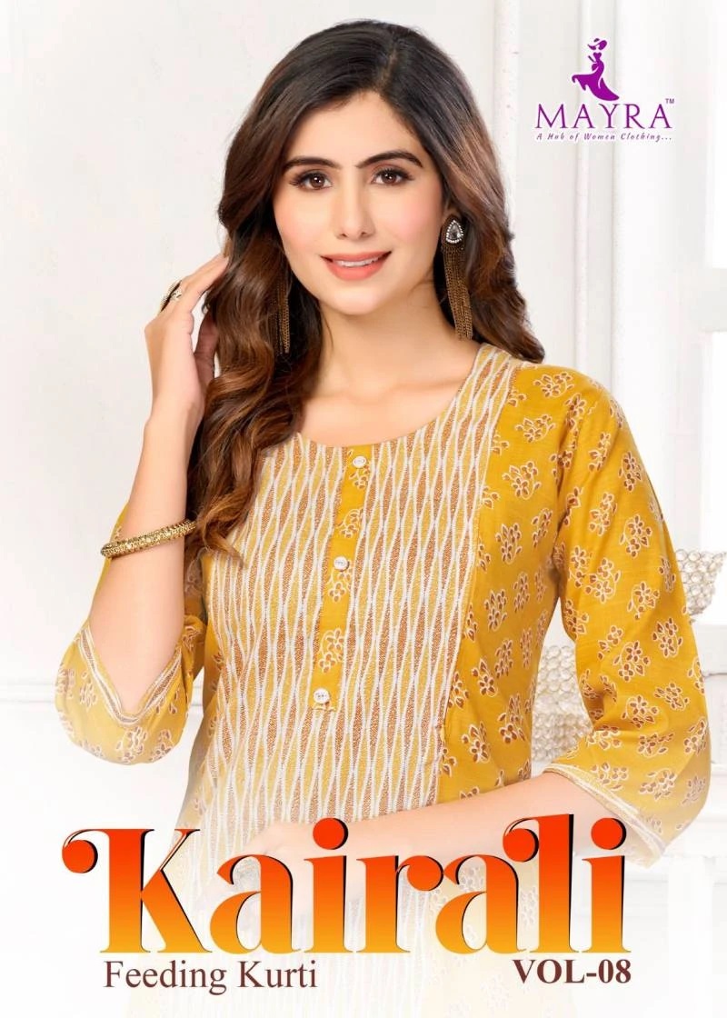 Mayra Karali Vol 8 Foil Printed Umbrella Kurti Wholesale