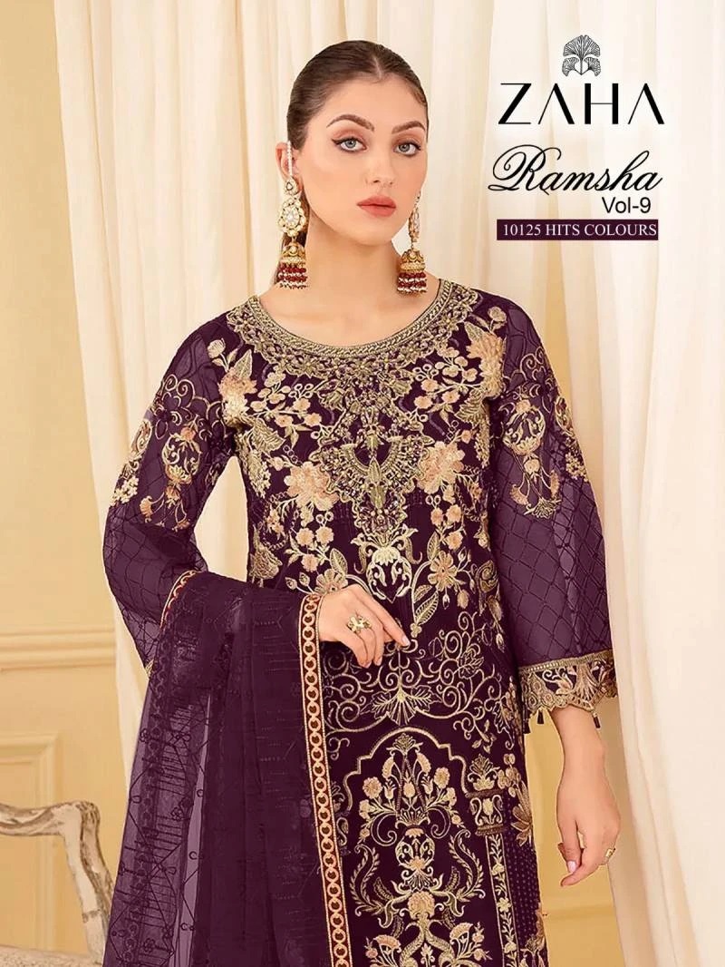 Zaha Ramsha 10125 Georgette Pakistani Salwar Kameez Collection